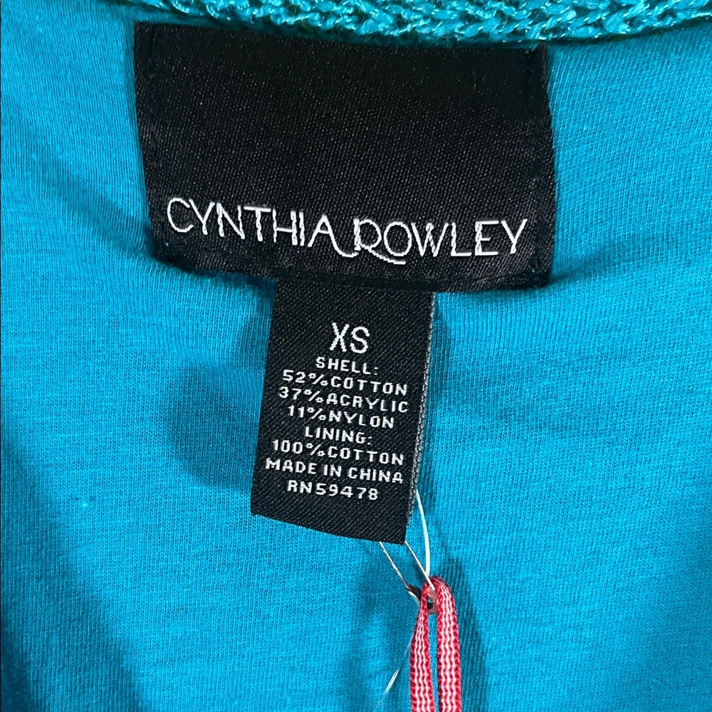 Cynthia Rowley Bright Teal Knit Dress Size XS - Picture 4 of 6